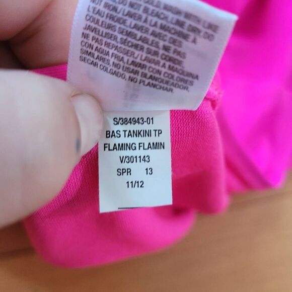 Old Navy XL hot pink halter v neck tankini swimsuit summer vacation - Picture 6 of 8